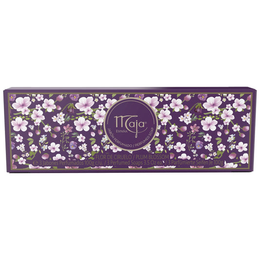 Maja Soap Set Plum Blossom - Perfumed Luxury Soap in High-Quality Packaging - Female, Sweet Fragrance - Gift Idea - Pack of 1 (3 x 100 g) Beauty & Personal Care Myrurgia