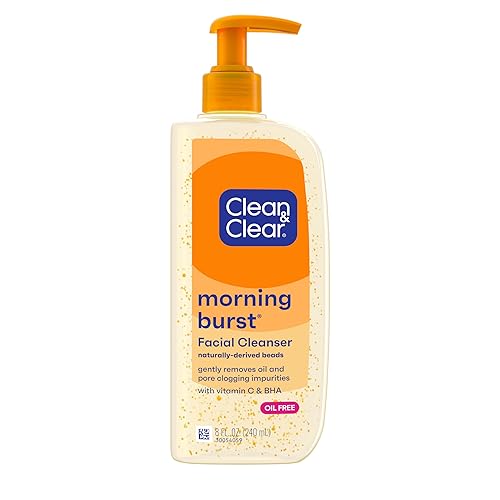 Clean & Clear Morning Burst Oil-Free Facial Cleanser with Vitamin C & BHA, Daily Nourishing Face Wash Gently Cleanses to Remove Oil & Pore Clogging