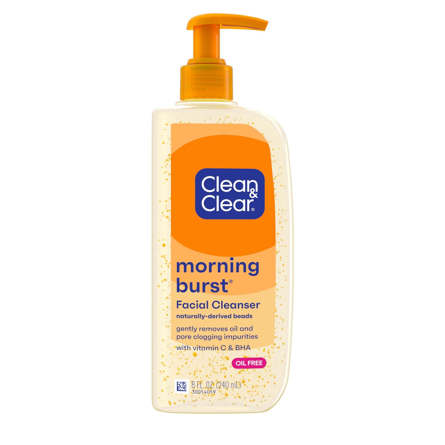 Clean & Clear Morning Burst Oil-Free Facial Cleanser with Vitamin C & BHA, Daily Nourishing Face Wash Gently Cleanses to Remove Oil & Pore Clogging