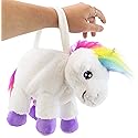 PLUSHIBLE BRIDGING MILES WITH SMILES Unicorn Stuffed Animal for Kids (Poppy Purse) - Purple,Rainbow,Silver