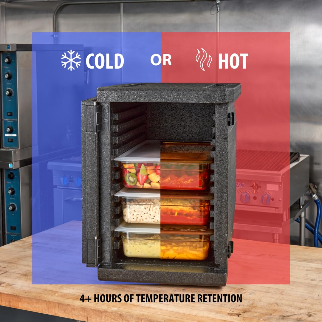 Cambro GoBox Insulated Lightweight Thermal Hot Box and Food Pan Carrier (EPP400 - Holds Four 4 Inch Pans) - Hotbox and Food Warmer for Catering…