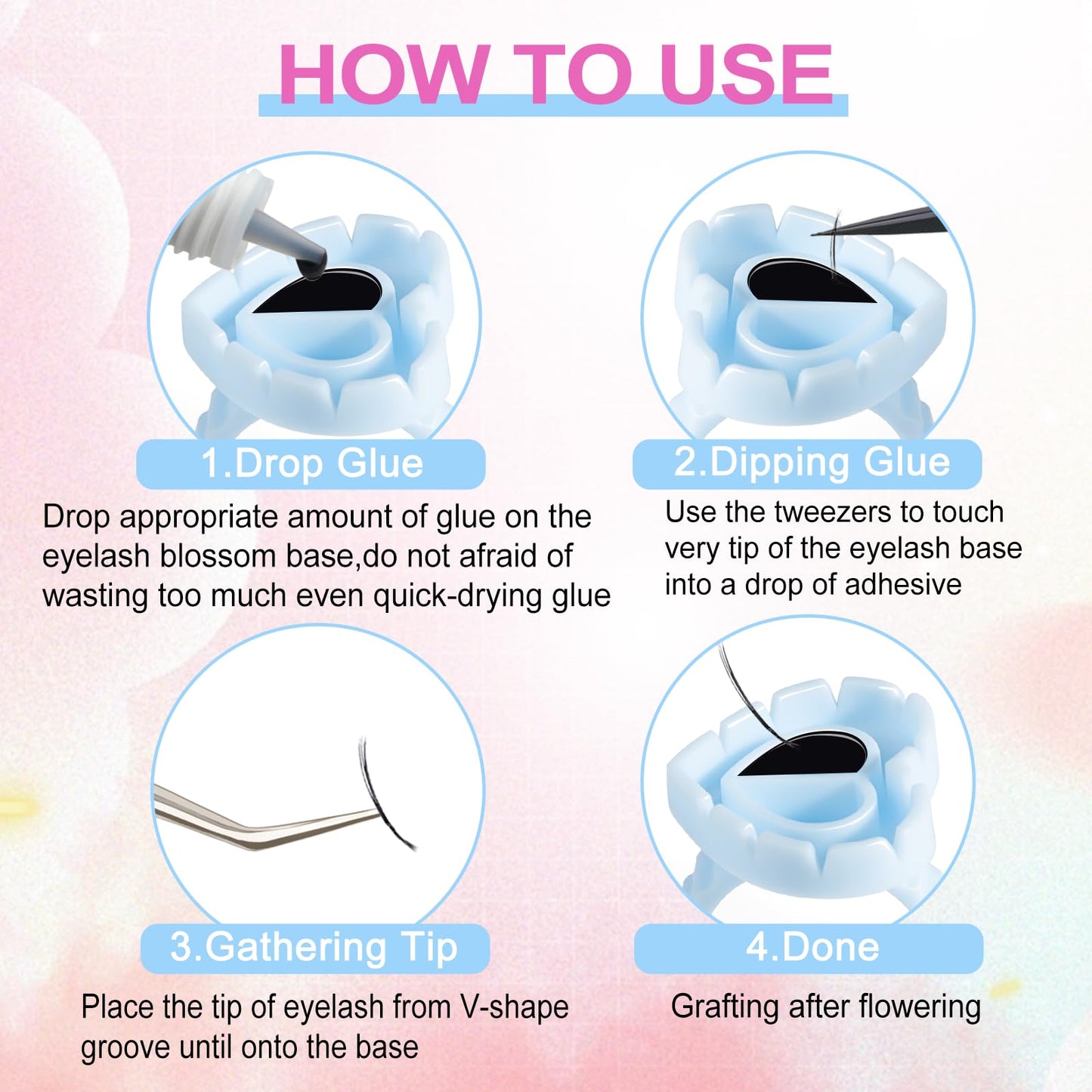 NXJ INFILILA Glue Rings for Eyelash Extensions 100PCS Disposable Rings For Lashes Lovely Heart Shape, Makeup Plastic Nail Art Glue Cups Lash Extension Beauty and Personal Care NXJ INFILILA