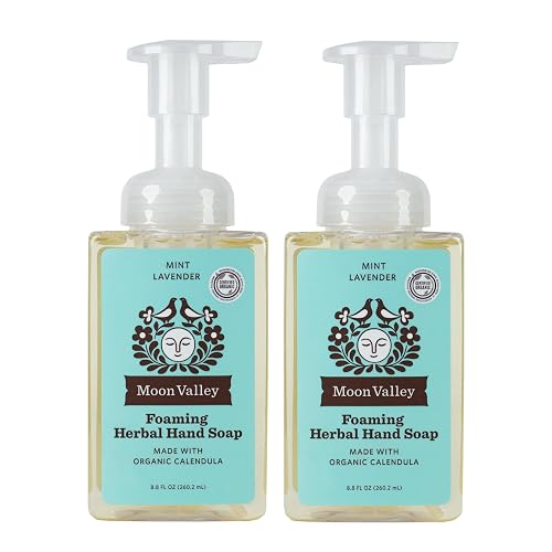 Moon Valley Herbal Foaming Hand Soap, Mint Lavender Two Pack, Vegan, Recyclable Bottle Beauty & Personal Care Moon Valley Organics