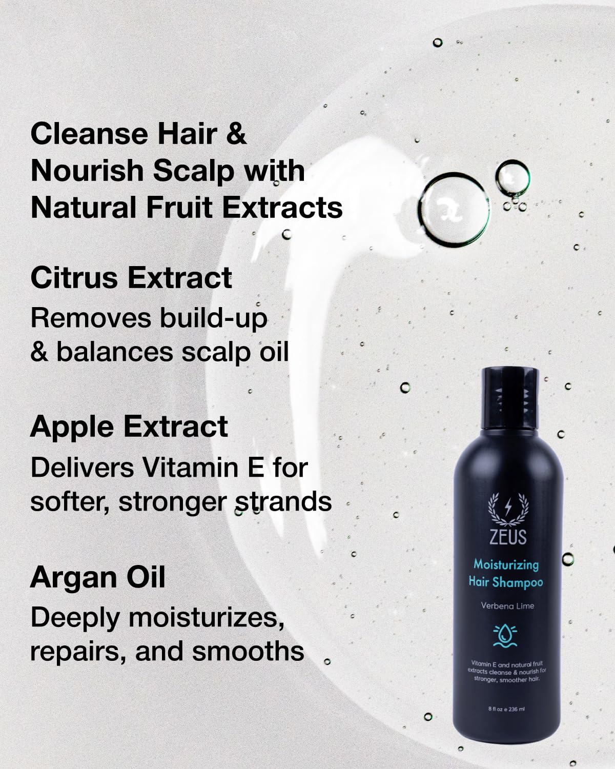 ZEUS Advanced Hair Wash Set for Men, Father’s Day Essential Shampoo & Conditioner Duo with Fruit Extracts & Argan Oil for Smooth, Healthy, Restoring