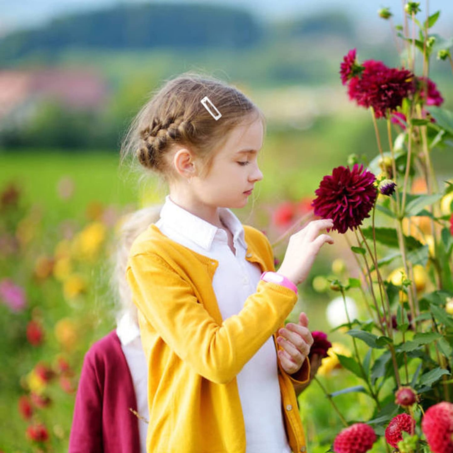 Lawie 100 Pack Bulk 2 Inch 5 CM Rectangle Square Snap Metal Hair Clips Barrettes Silver Hairpins Clips Thin Fine Bang Hair Holder Craft DIY