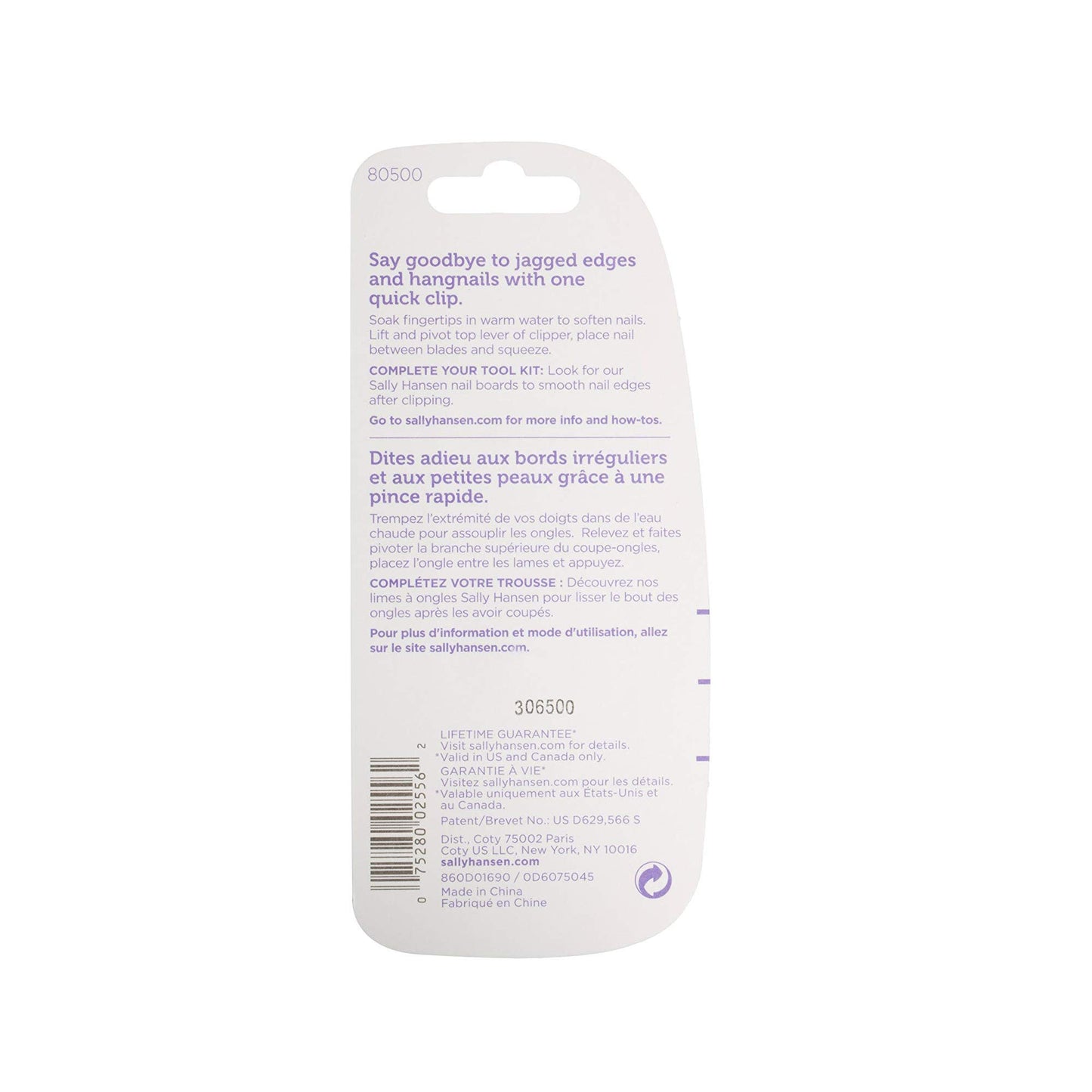 Sally Hansen Beauty Tools Treat Your Toes Control-Grip Toenail Clipper with Catcher | Wide Blade for Thick Nails | Stainless Steel Professional Toe