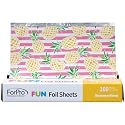 ForPro FUN Summertime 9" Foil Sheets, Aluminum Hair Foils for Color Application and Highlighting Services, Food Safe, Pop-Up Dispenser, 9” W x 10.75”