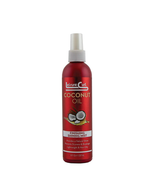 Coconut Oil Finishing Shining Mist, 8 oz for Natural Shine | Prevents Dryness & Breakage, Lightweight & Non-Oily Styling