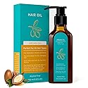 Outccogo Moroccan Argan Oil, Hair Oil for Frizzy Hair, Nourishing Smooths Moroccan Hair Oil for Frizz Control Curly Long Dry Damaged Curly Hair
