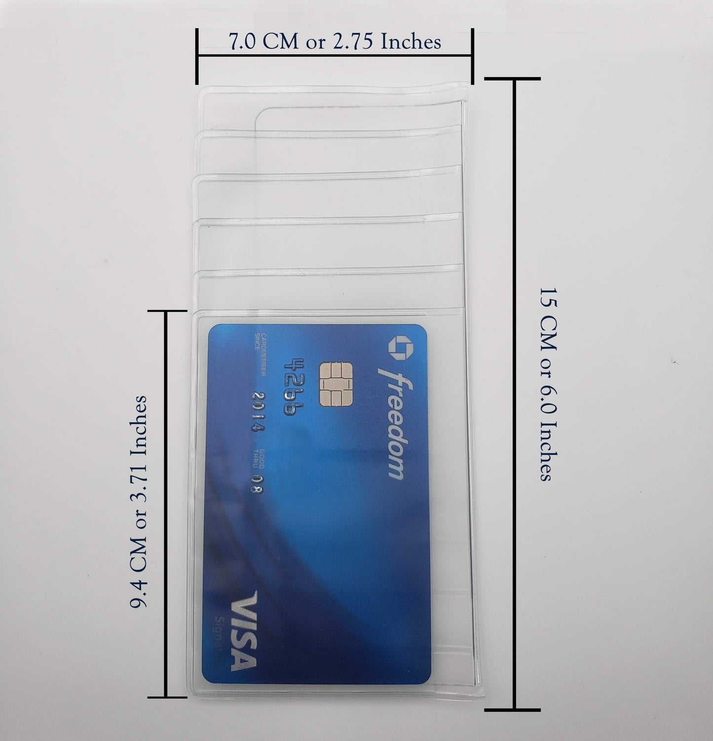 ag wallets Unisex Vinyl Set of 2 Clear Premium Quality Wallet Insert from (Checkbook 6 Page)