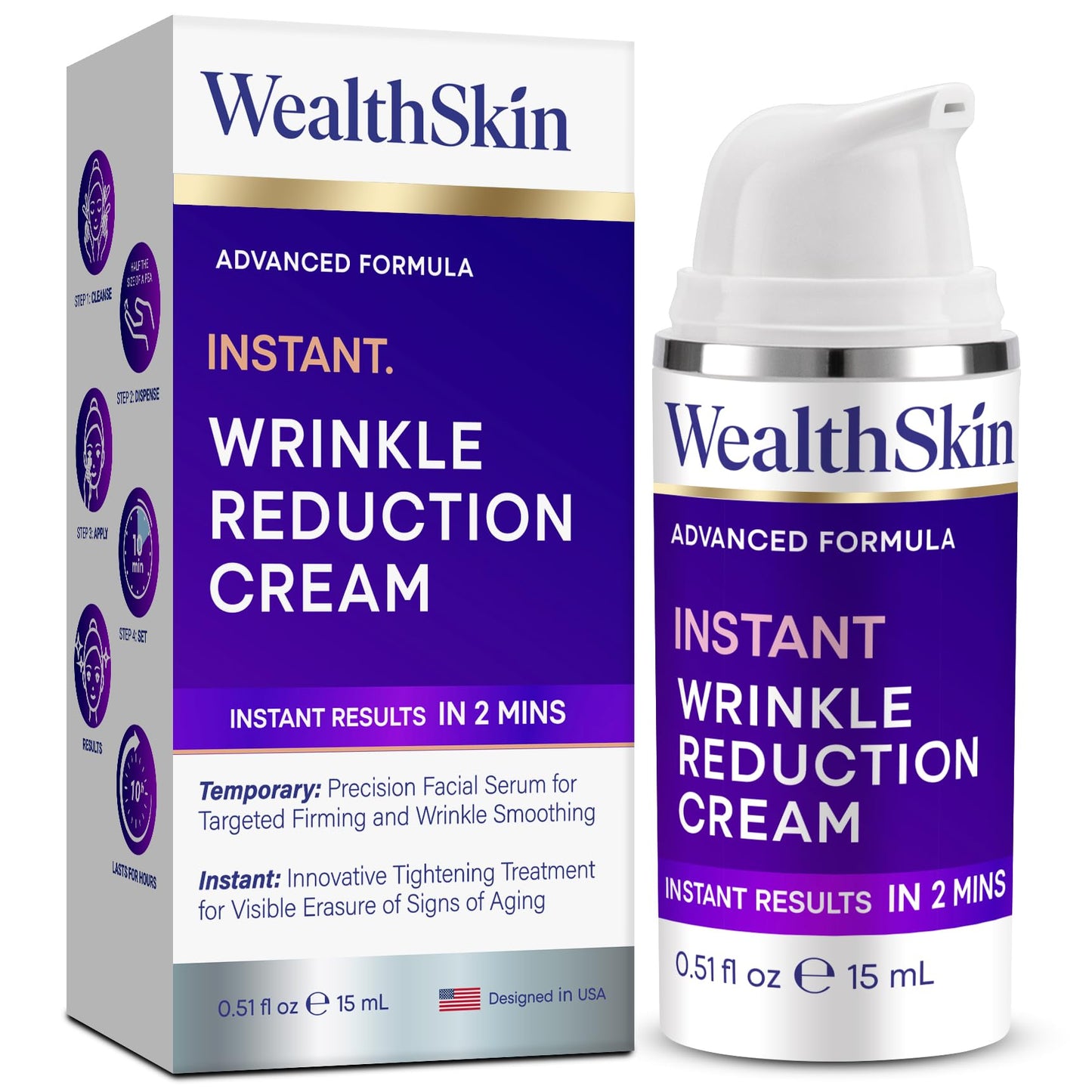 Instant Rapid Wrinkle Eye Cream: Temporary Effects Firm & Lift Under Eye Bags and Reduction Puffiness and Remover Dark Circles - 60 Second Tightener