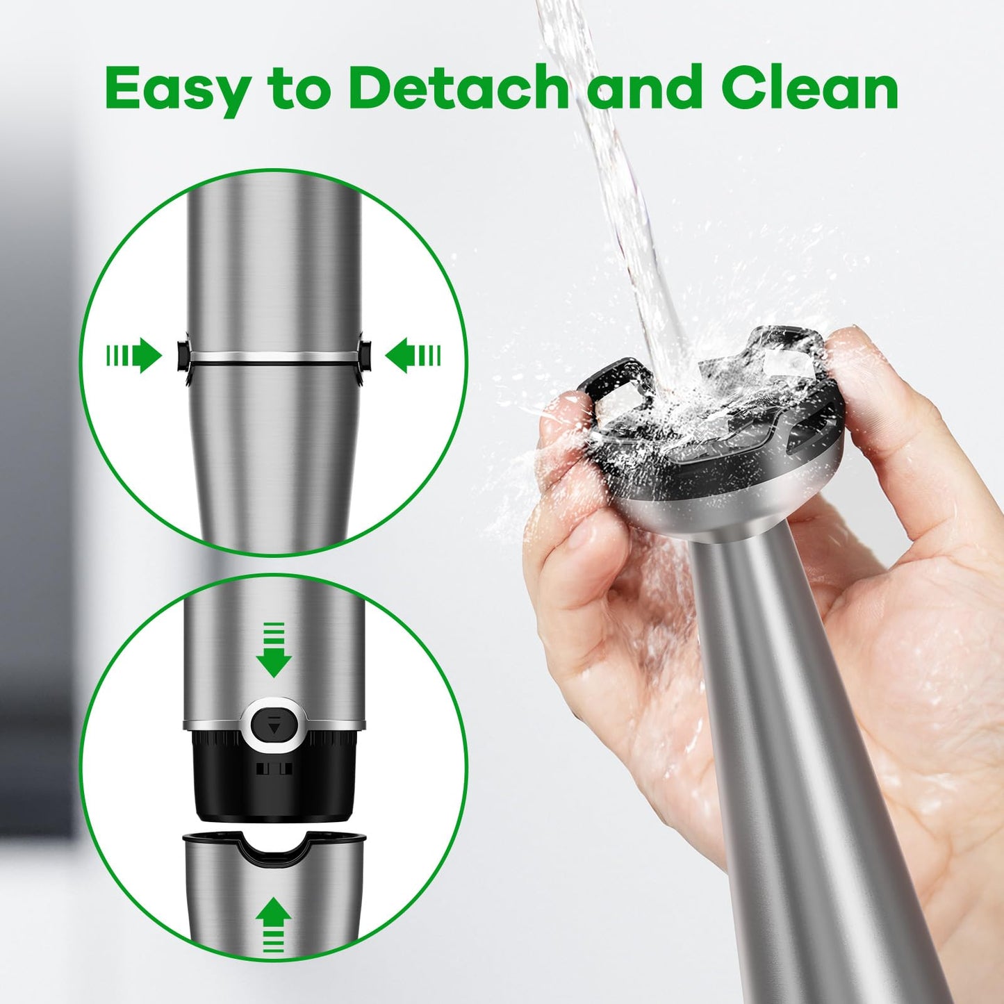 5-in-1 Immersion Hand Blender Set – 1100W Corded Stick Blender with Variable Speed, Chopper, Whisk & Frother for Soup, Smoothies & Baby Food