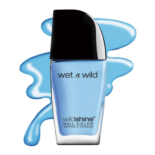 wet n wild Wild Shine Nail Polish, Light Blue Putting on Airs, Nail Color Beauty & Personal Care wet n wild