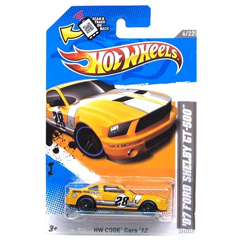 2012 Hot Wheels HW Code Cars '07 Ford Shelby GT-500 Yellow #231/247