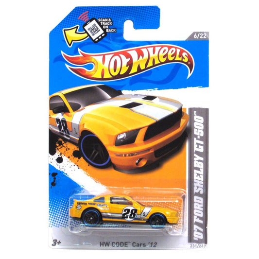 2012 Hot Wheels HW Code Cars '07 Ford Shelby GT-500 Yellow #231/247
