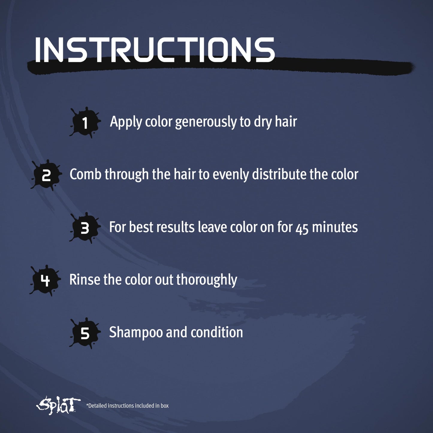 Splat Midnight Azure Semi-Permanent Hair Color Kit No Bleach, Vegan, Cruelty Free