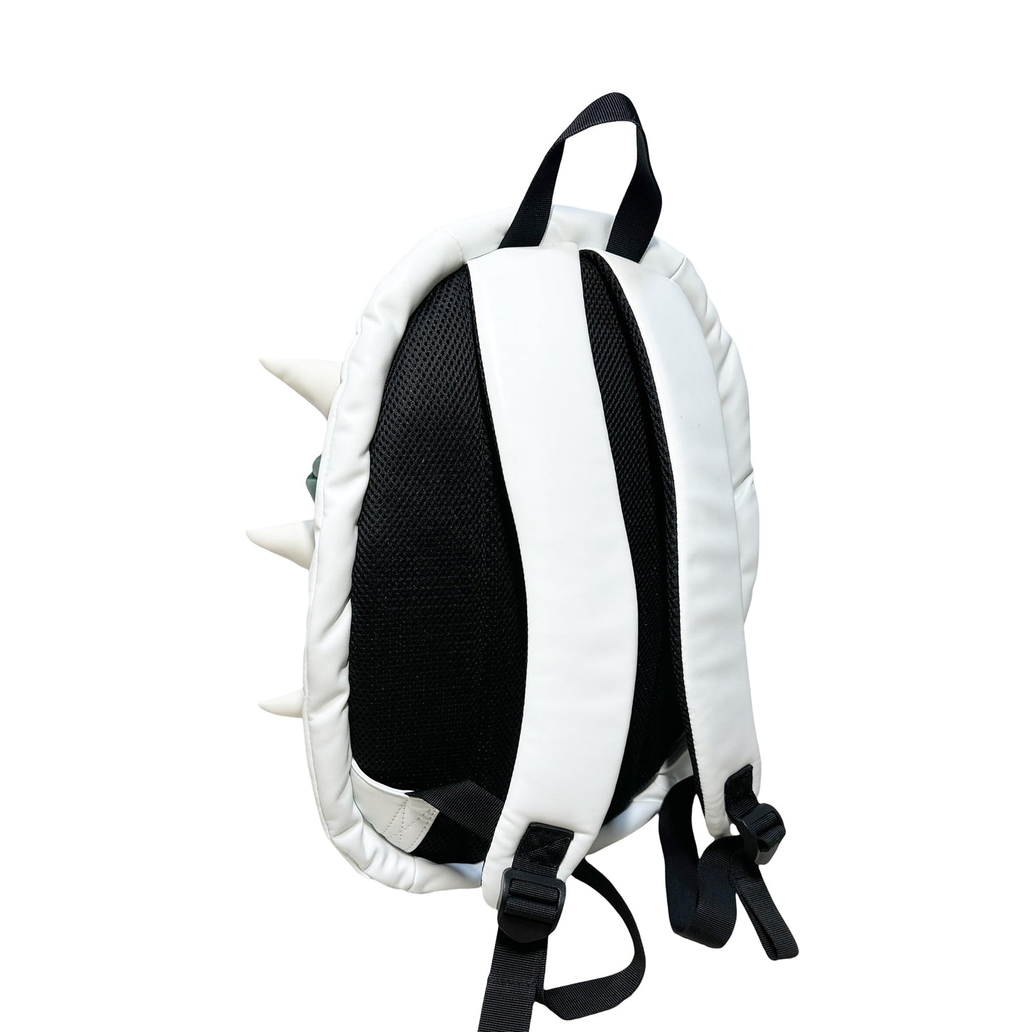 Bowsette Koopa Cosplay Props White Spiked Laptop Backpack, 14 Inch,Green Turtle Shell Cosplay Backpack