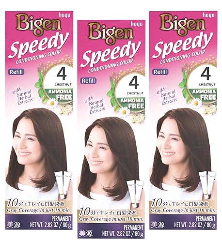 Bigen Speedy Conditioning Color Refill: 4 Chestnut - 3 Pack