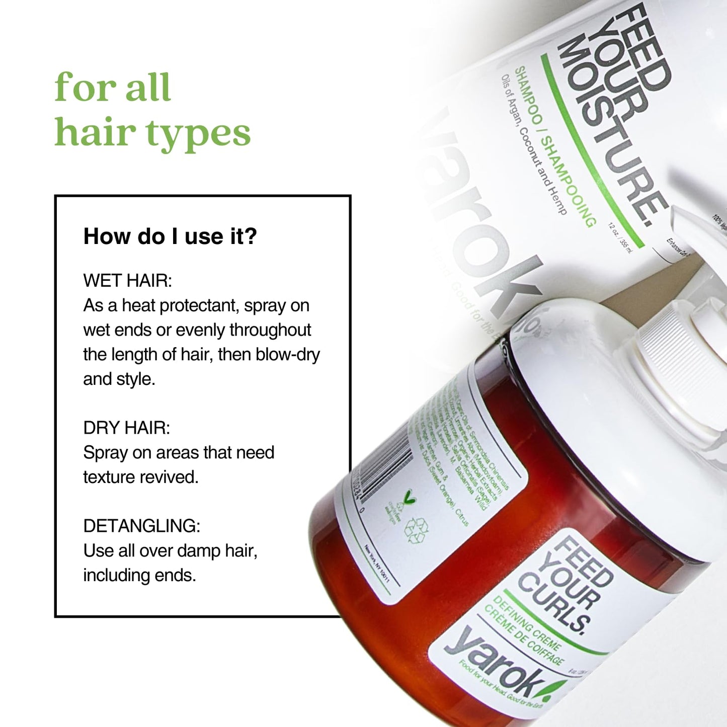 Yarok - Feed Your Curls Defining Creme - Organic Curl Cream and Curl Definer for Curly and Wavy Hair. Luxury Moisturizing Vegan Plant Based Formula