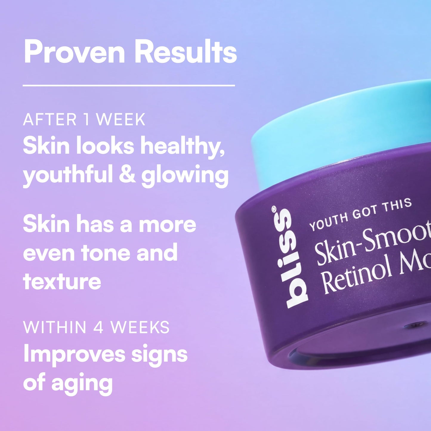 Bliss Retinol Face Moisturizer | Youth Got This Gentle Anti-Aging Cream with Pure Retinol + PREVENT-4™ Complex for Fine Lines, Wrinkles & Hydration |
