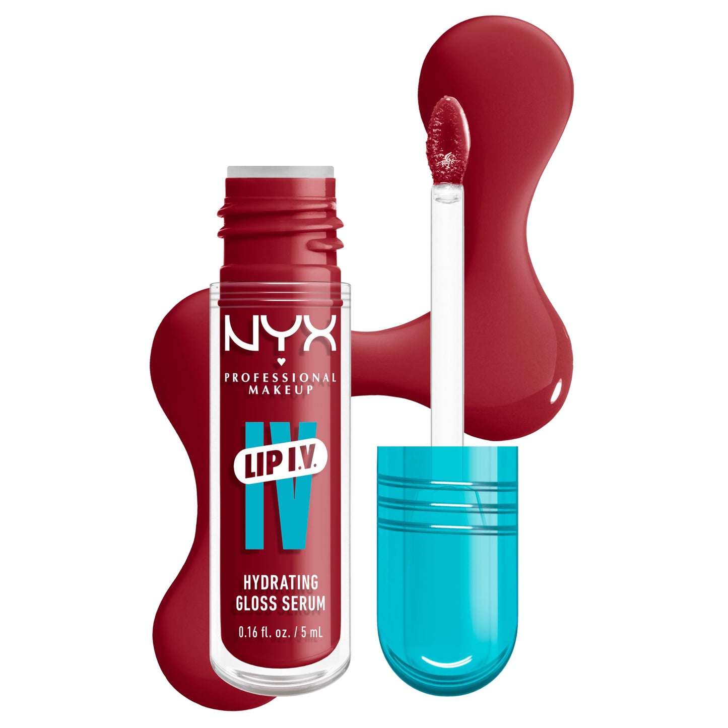 NYX PROFESSIONAL MAKEUP Lip IV Hydrating Glossy Lip Stain with 12HR Hydration - Berry Thirsty (Red)