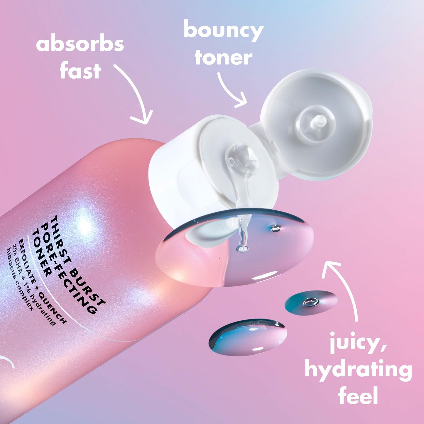 e.l.f. Thirst Burst Pore-fecting Toner, Hydrating & Exfoliating for Face, Smooths, Plumps & Minimizes Pores, Infused with Salicylic Acid, Vegan