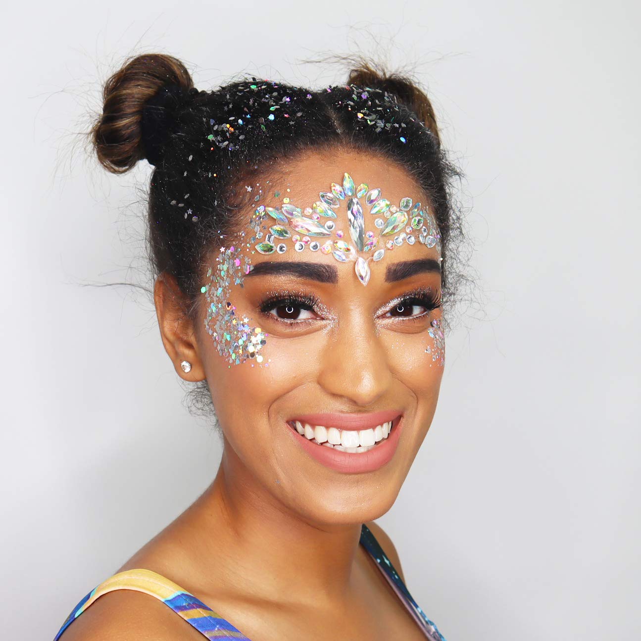 Holographic Silver - Face & Body Glitter - Chunky Glitter - Uses Include: Holidays, Cheerleading, Festival, Rave, Hair, Makeup, Face, Body, Nails