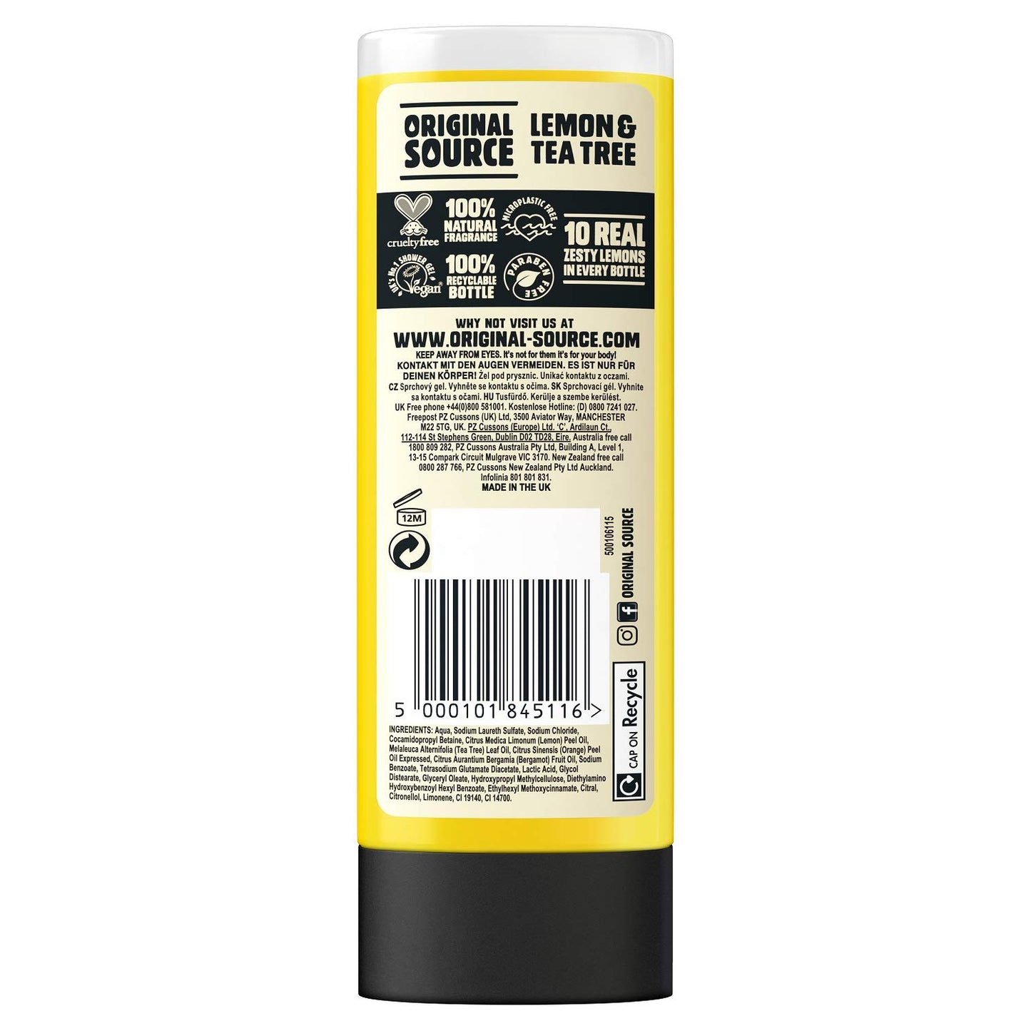 Original Source Shower Gel Lemon and Tea Tree 250ml Pack of 6 Beauty & Personal Care ORIGINAL SOURCE