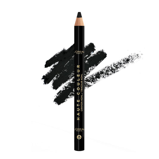 L'Oreal Paris Haute Couleur Kohl Eyeliner Pencil, Intense Eye Liner Color with Smooth Gel-Like Formula, Up To 12HR Eye Makeup Wear, 110 Black Silk Beauty & Personal Care L'Oreal Paris