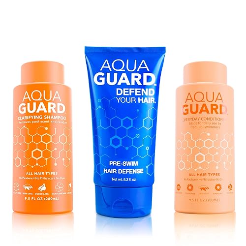 AQUA GUARD Swimmers Essential Hair Protection Bundle | Prevents Chlorine Damage + Softens Hair While Swimming | Color Safe, Leaves Hair Smelling Great