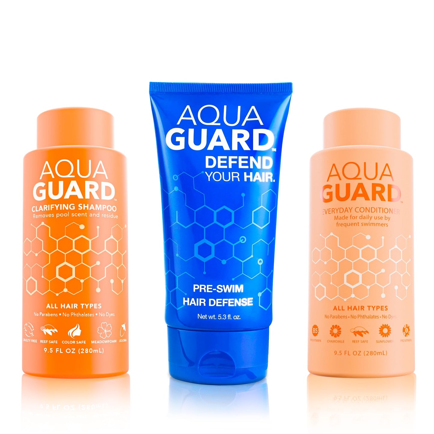 AQUA GUARD Swimmers Essential Hair Protection Bundle | Prevents Chlorine Damage + Softens Hair While Swimming | Color Safe, Leaves Hair Smelling Great