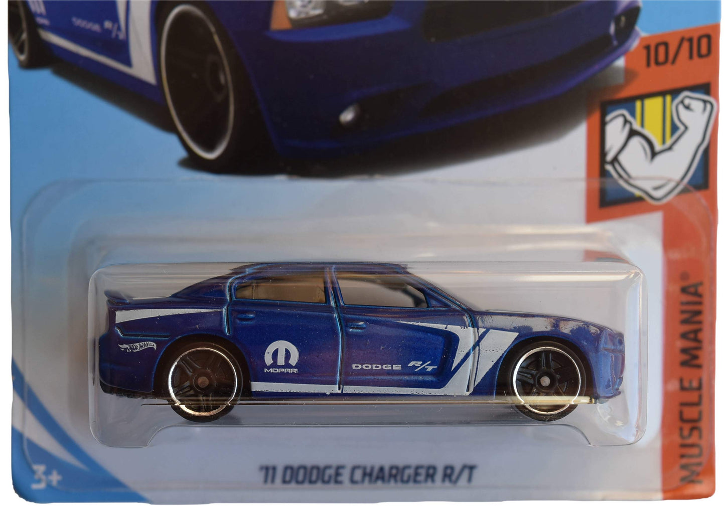 Hot Wheels Muscle Mania 10/10 [Blue] '11 Dodge Charger R/T 158/250