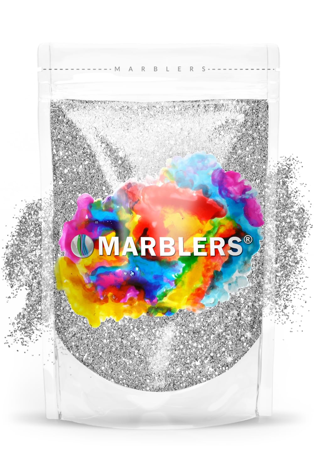 MARBLERS Twinkle Glitter [Silver] 3oz (85g) | Fine | Non-Toxic, Vegan, Cruelty-Free | Face, Body, Eyeshadow, Hair, Festival, Party Makeup | Nail Art