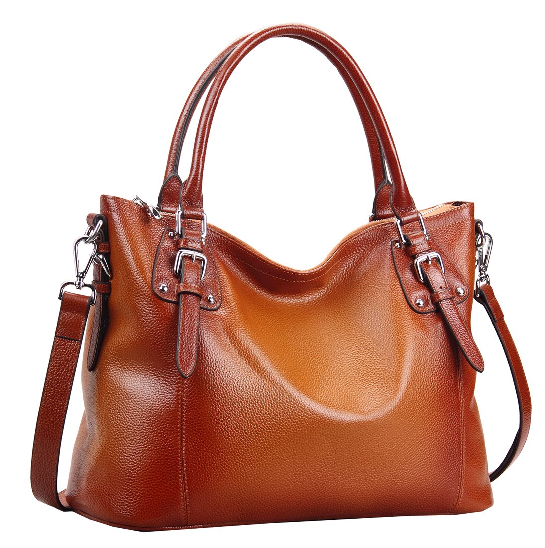 HESHE Genuine Leather Purses and Handbags for Women Tote Shoulder Bag Satchel Purse Top Handle Bags Hobo Crossbody