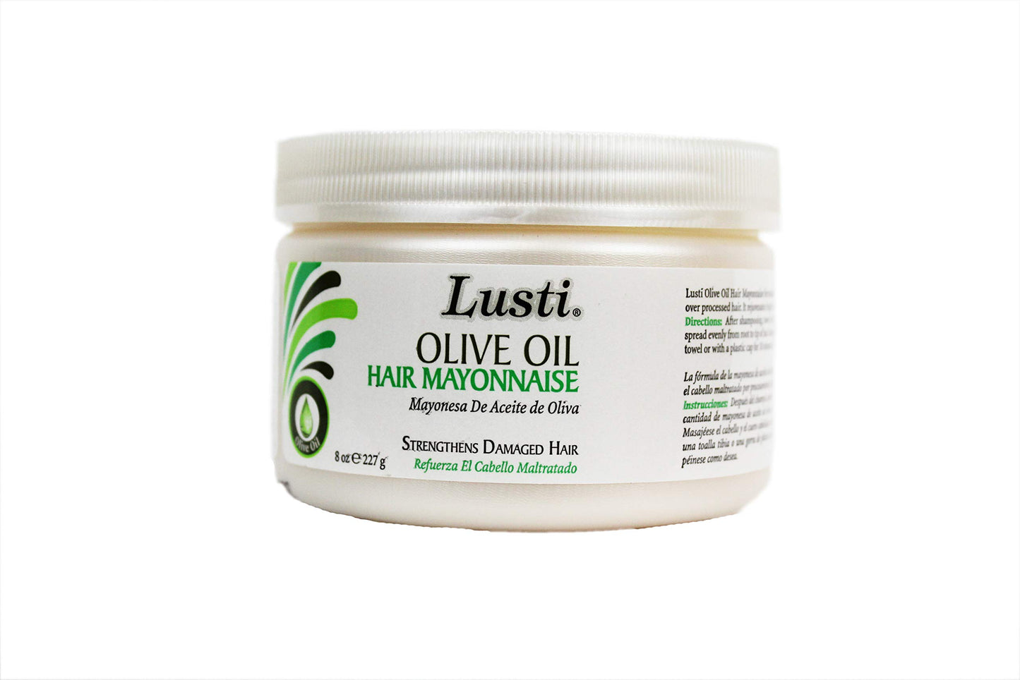 Lusti Olive Oil Hair Mayonnaise, 8 fl oz - Rejuvenate Hair & Scalp - Repair Dry and Damaged Hair