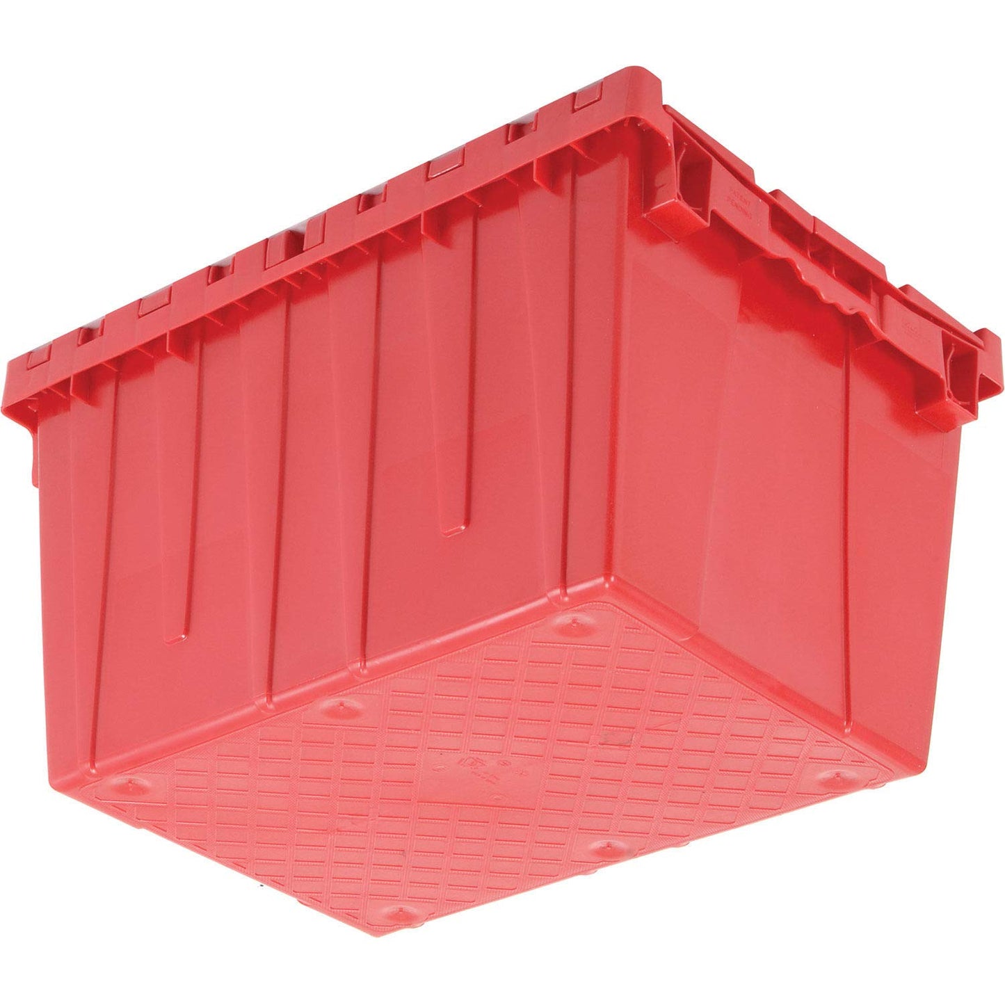 Global Industrial Plastic Distribution Container With Hinged Lid, 1.7 Cu. Ft. Capacity, 50 Lbs. Capacity, Nestable & Stackable, 21-7/8x15-1/4x12-7/8…