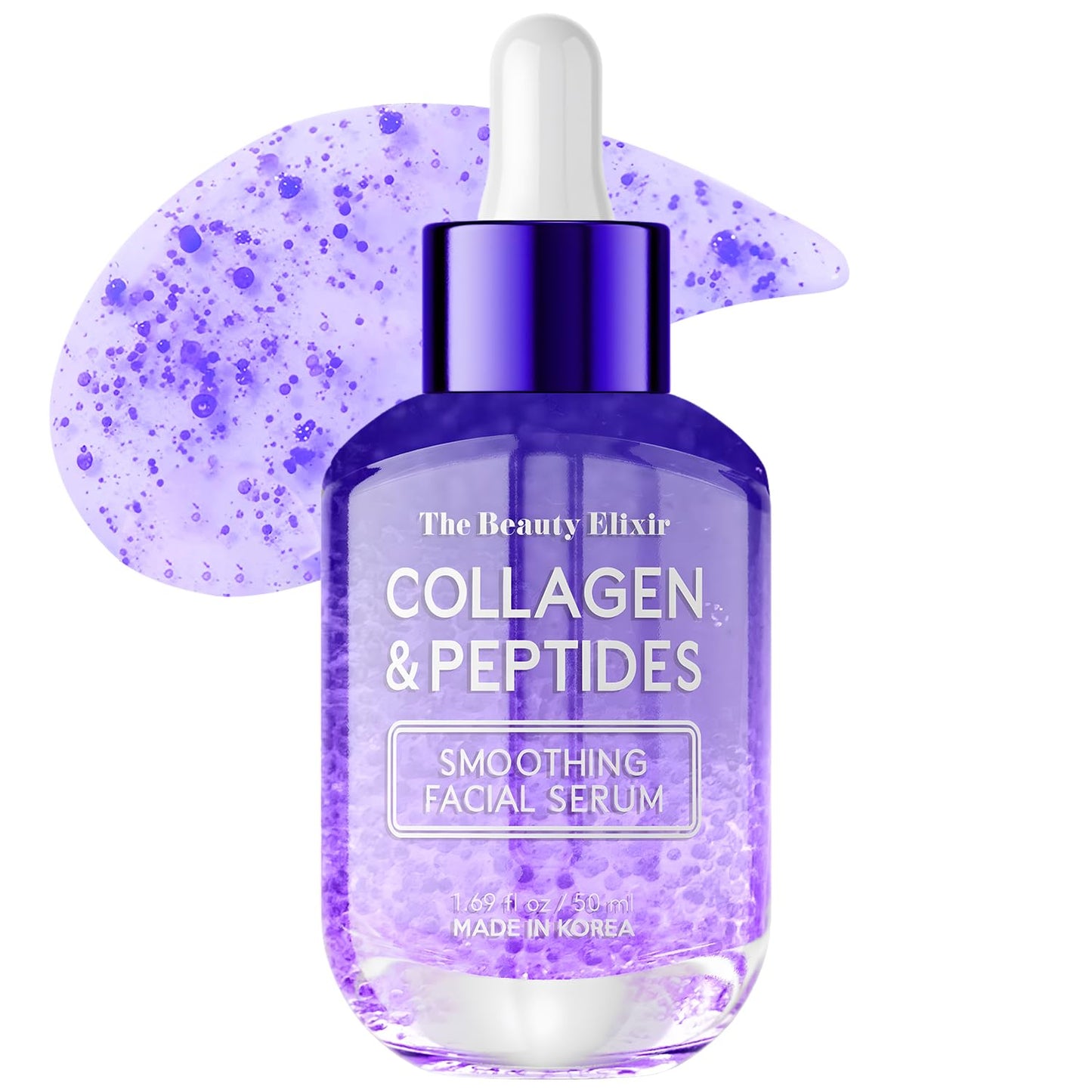 The Beauty Elixir Collagen & Peptides Serum For Face - Dermatologist Tested, Anti-Aging, Hydrating & Repairing Treatment for Fine Lines & Wrinkles