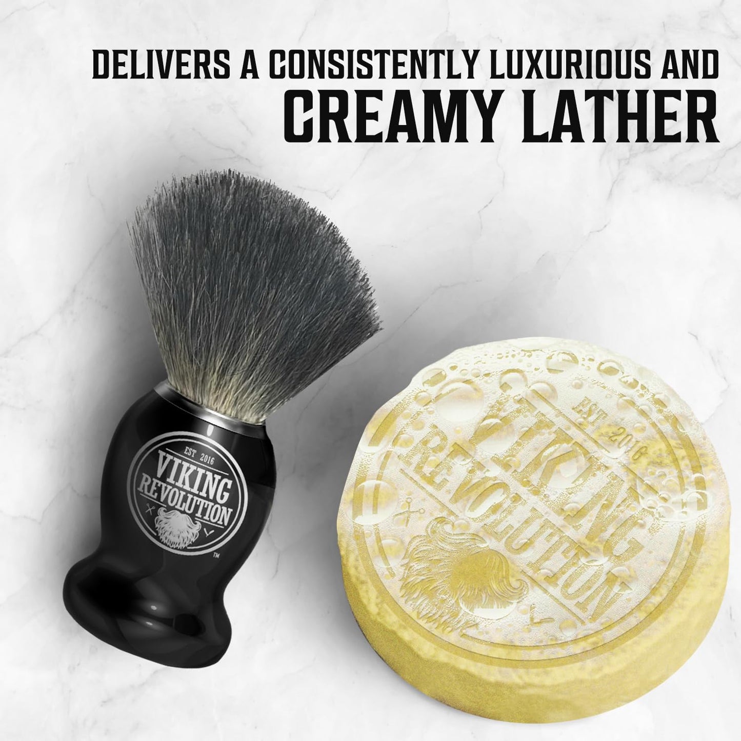 Viking Revolution Shaving Soap for Men - Shave Soap for Use with Shaving Brush and Bowl for Smoothest Wet Shave, Shaving Soap Puck - 4 Pack Variety Beauty and Personal Care Viking Revolution