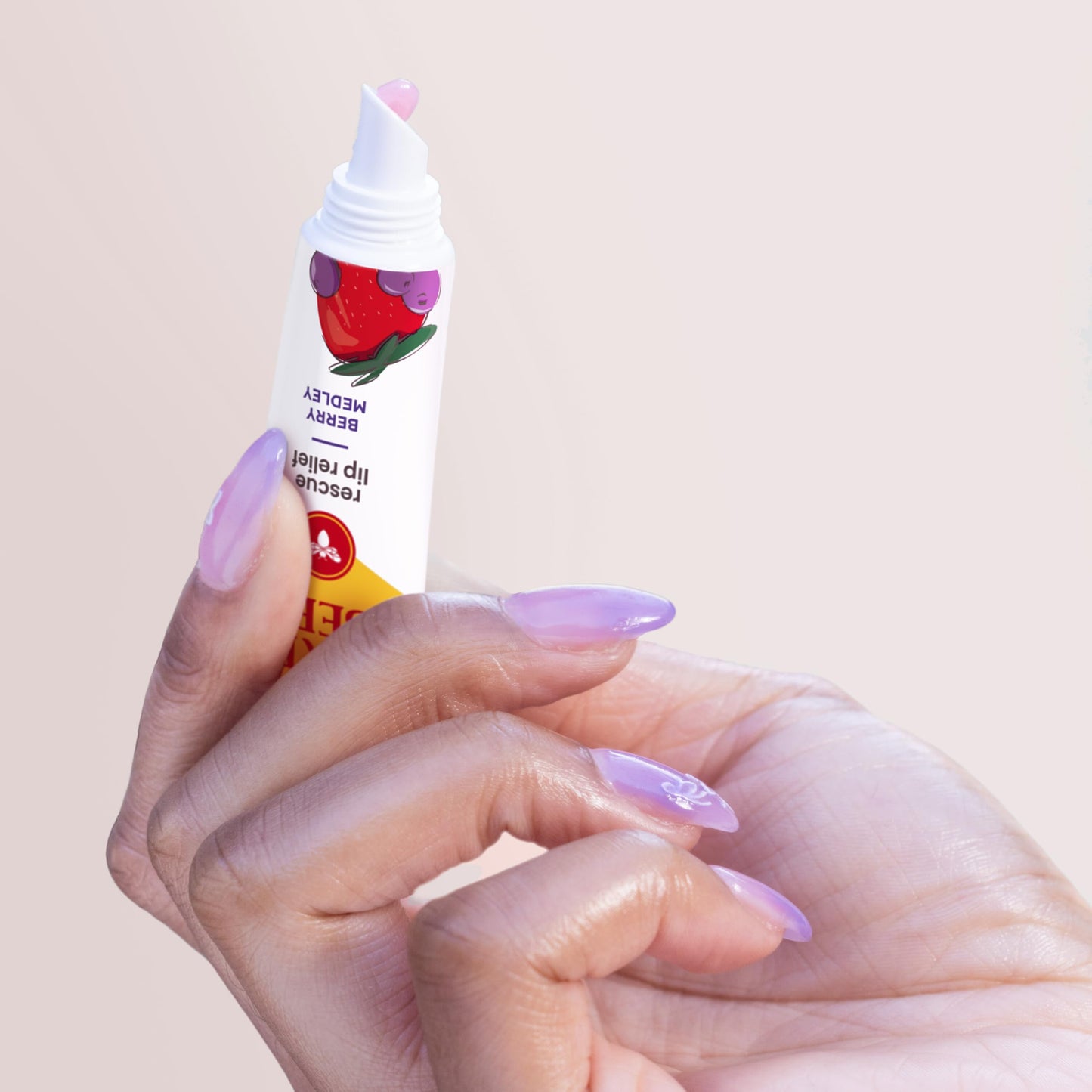 Burt's Bees Rescue Lip Relief, Watermelon & Berry Medley, Hydrating Lip Balm for Dry Cracked Lips, with Responsbily Sourced Beeswax and Shea Butter