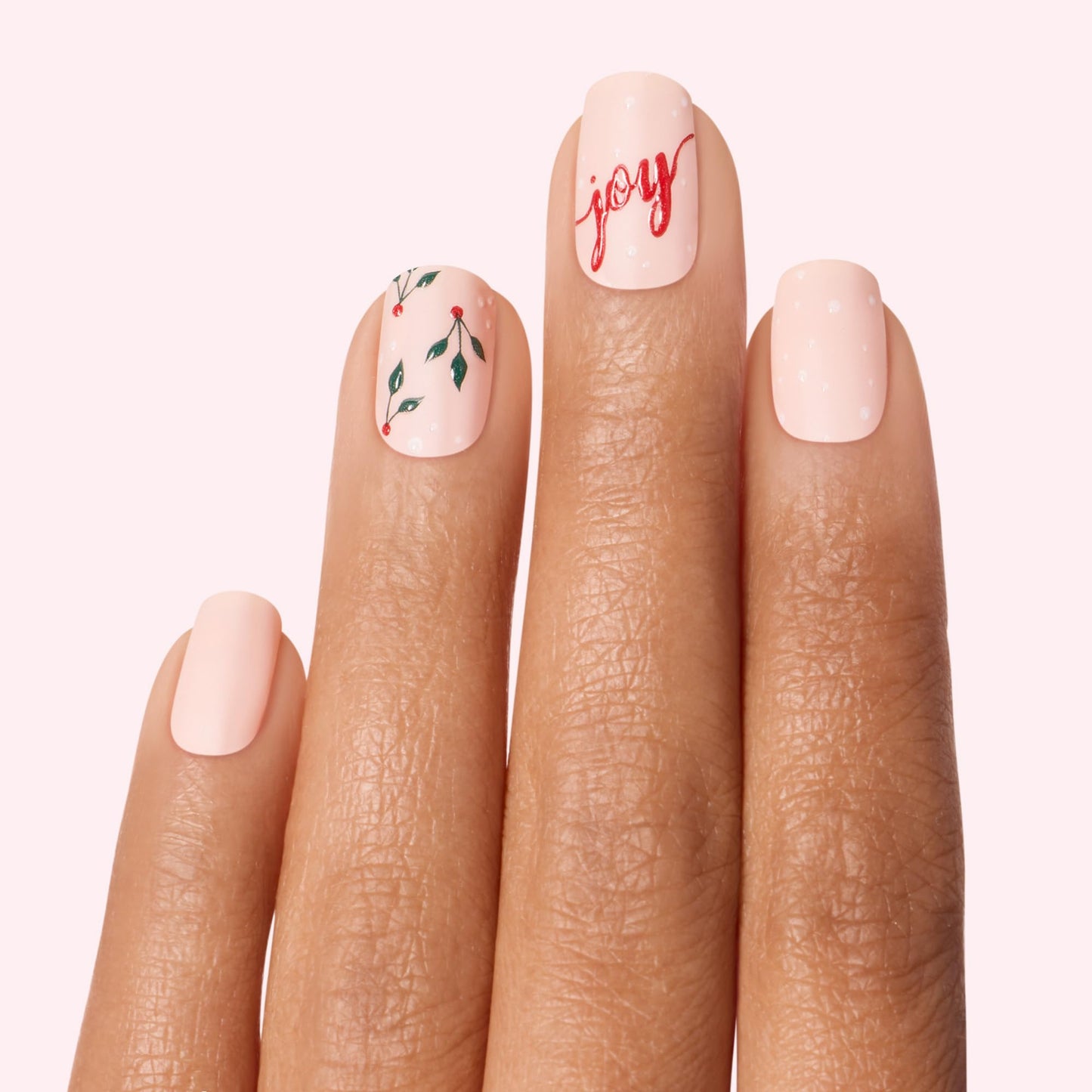 Dashing Diva Gloss Nail Strips - Joy to The Girl - UV Free, Chip Resistant, Long Lasting Gel Nail Stickers - 3-Piece Manicure Set - Contains 32 Wraps Beauty & Personal Care Dashing Diva