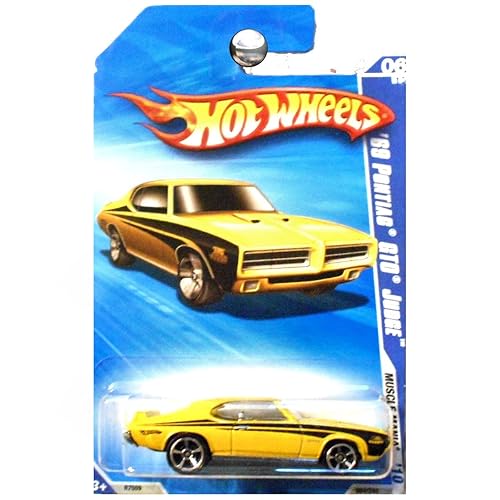 Hot Wheels 2010 Muscle Mania 1969 Pontiac GTO Judge in Yellow