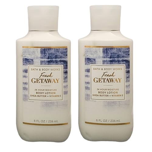 Bath and Body Works Body Lotion, Set of 2, 8oz Each (Fresh Getaway)