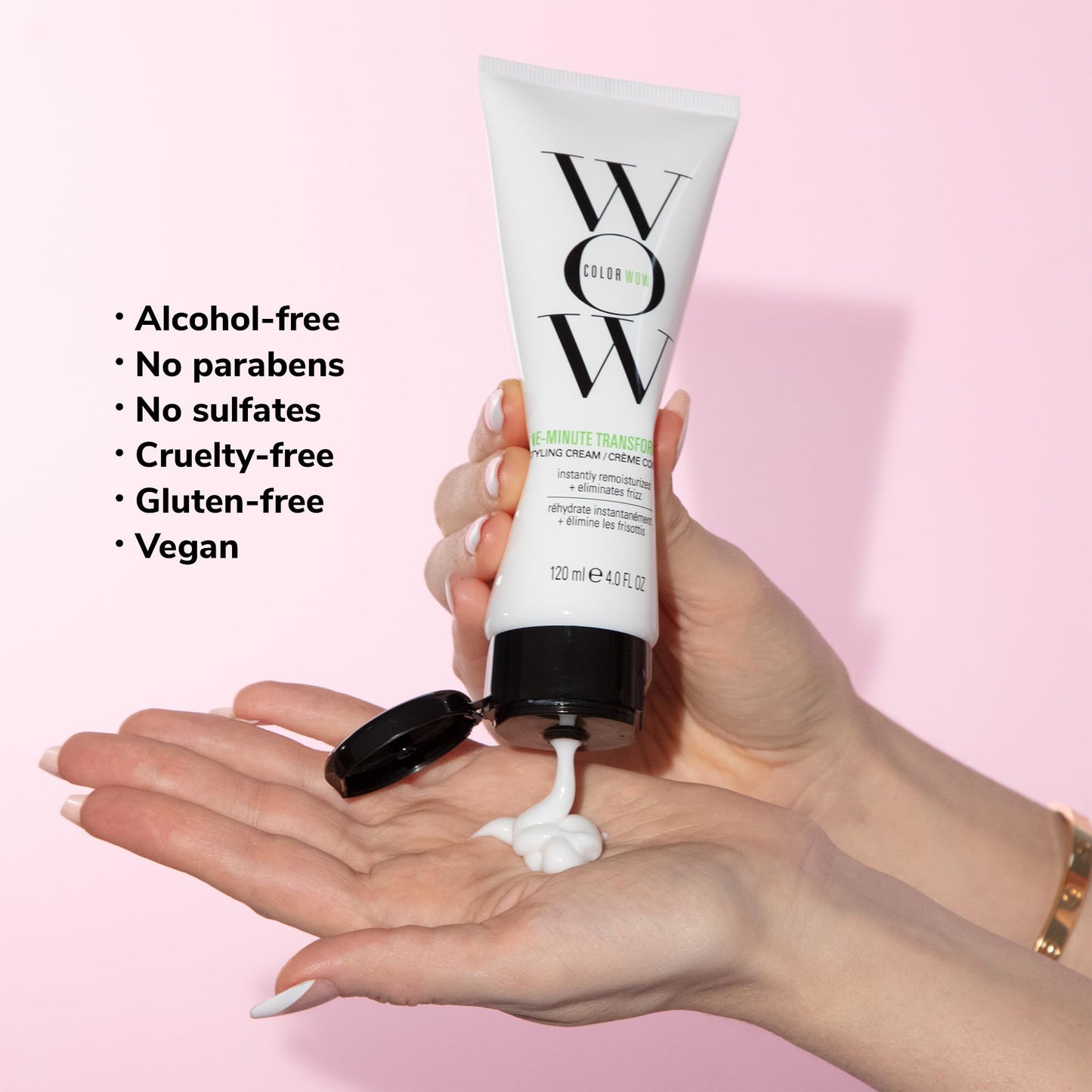COLOR WOW One Minute Transformation - Instant frizz fix| Nourishing styling cream smooths, tames + defrizzes on the spot, Avocado oil + Omega 3’s