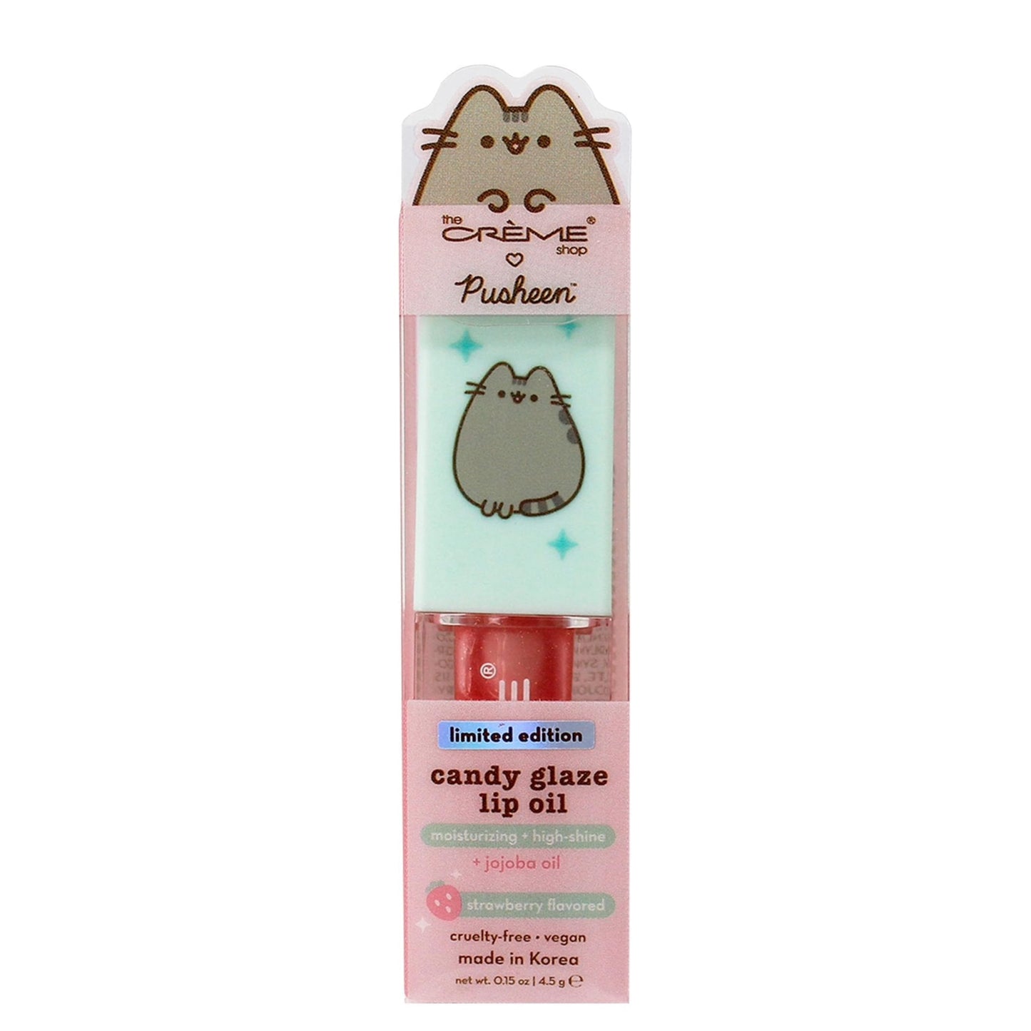 THE CRÈME SHOP X PUSHEEN Candy Glaze Lip Oil | Infused with Jojoba Oil for Deep Moisture | Limited Edition, Made in Korea | Cruelty-Free (TWINKLE