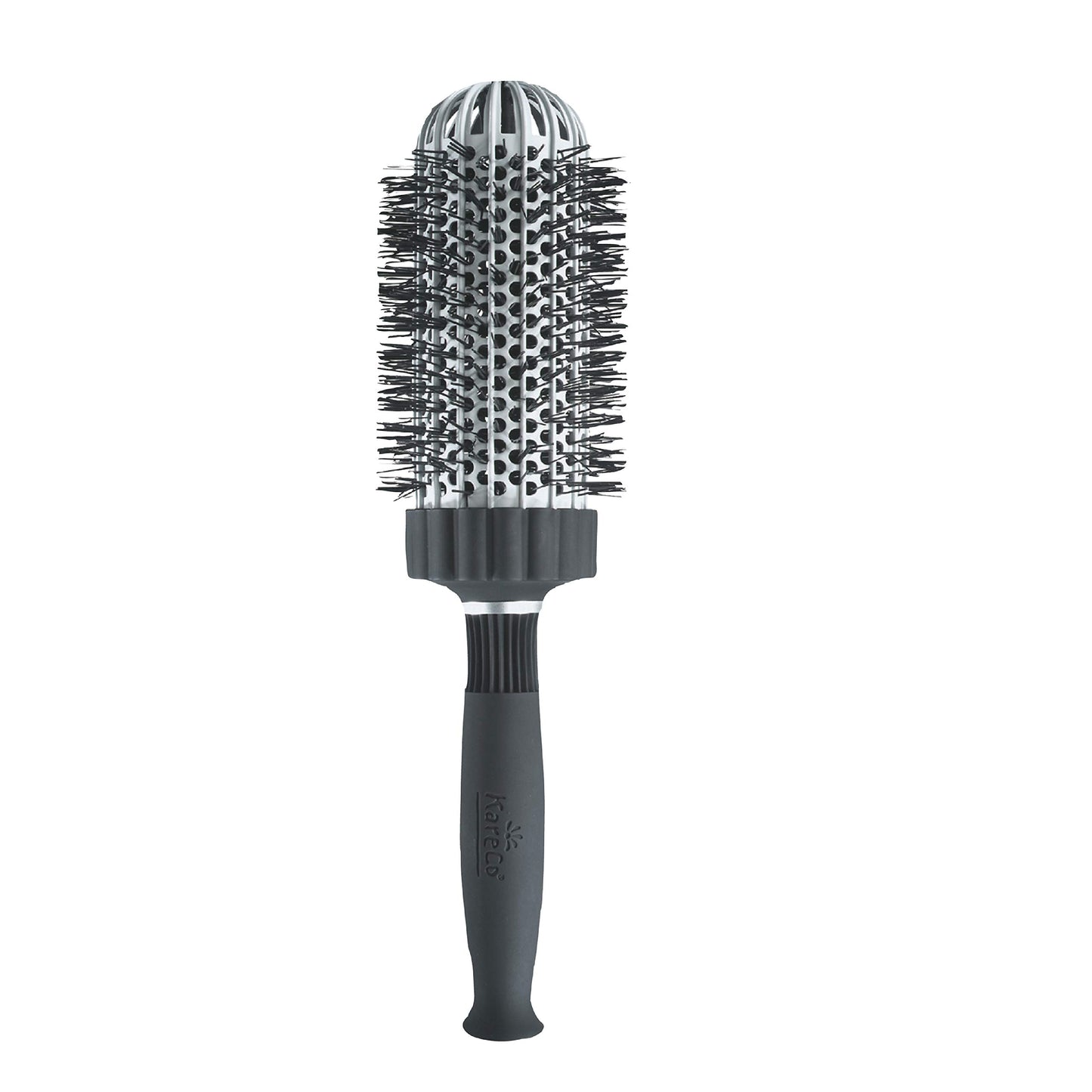 KareCo Large 3.0? Ionic Thermal Round Brush - Ceramic Dome Barrel for Fast Blow?Drying, Frizz?Free Volume, Moisture Restoration - For Medium & Long