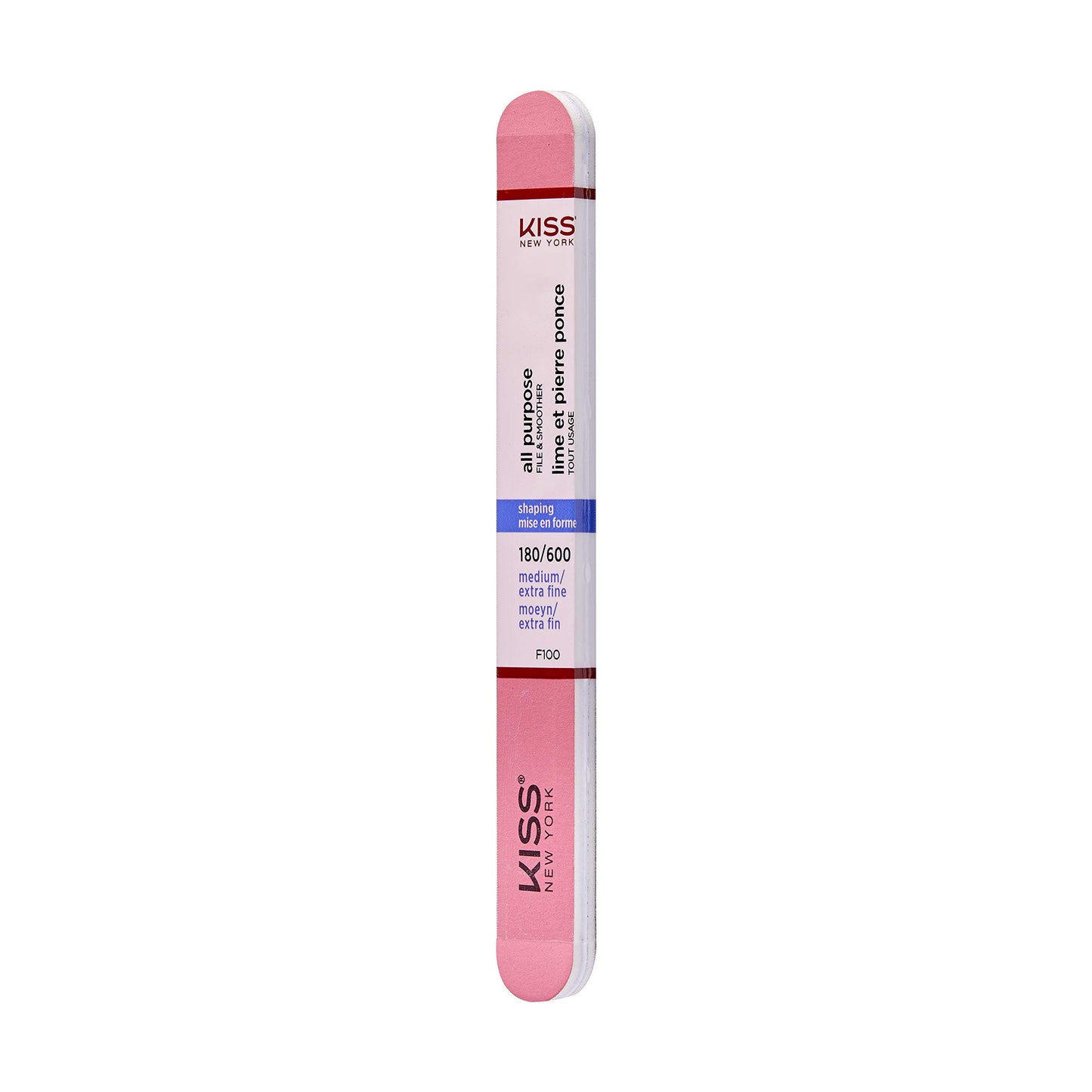 Kiss File All Purpose & Smoother 180 Medium / 600 Extra Fine F100N - Pack of 12