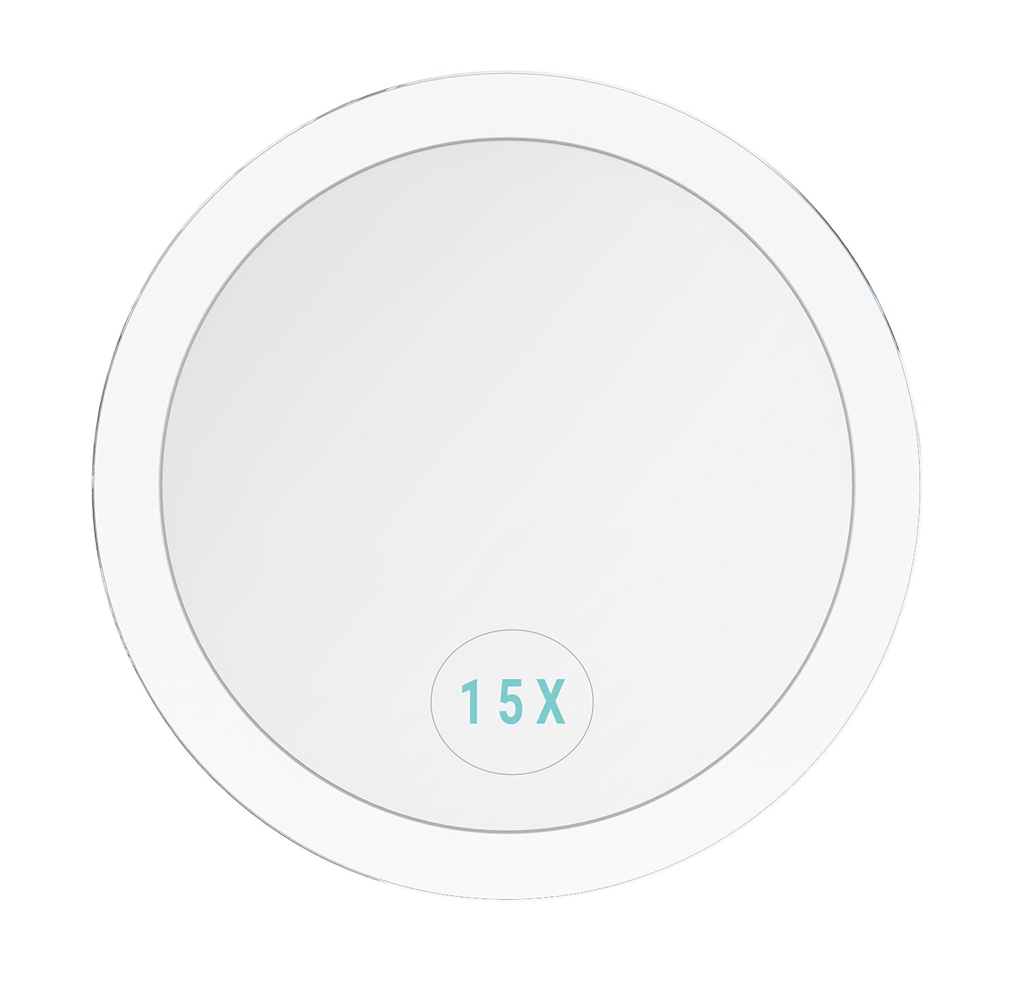 15X Magnifying Mirror - Use for Makeup Application - Tweezing - and Blackhead/Blemish Removal - 6 Inch Round Mirror with Three Suction Cups for Easy