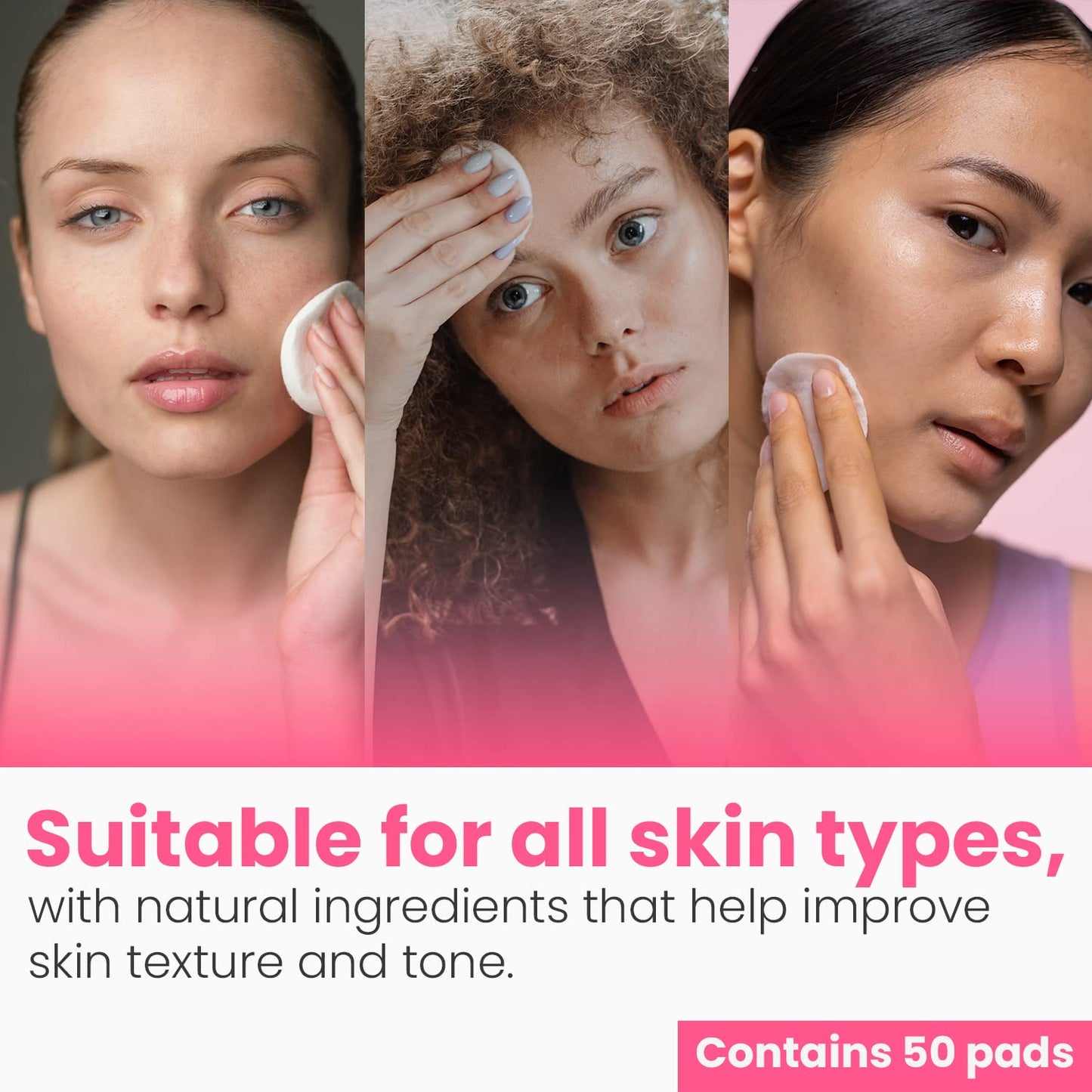 20% Glycolic Acid Exfoliating Pads 50 Ct – At-Home Chemical Peel with Vitamin C | Face Pads for Acne, Wrinkles, Dark Spots & Smooth Skin