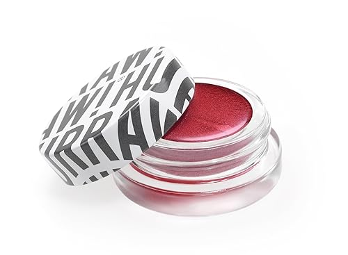 Hurraw! Aura Accent Balm, Crimson (sheer crimson red hue): Multi-use highlighter with shimmer. Natural cosmetic make-up. Clean beauty. Organic, Vegan