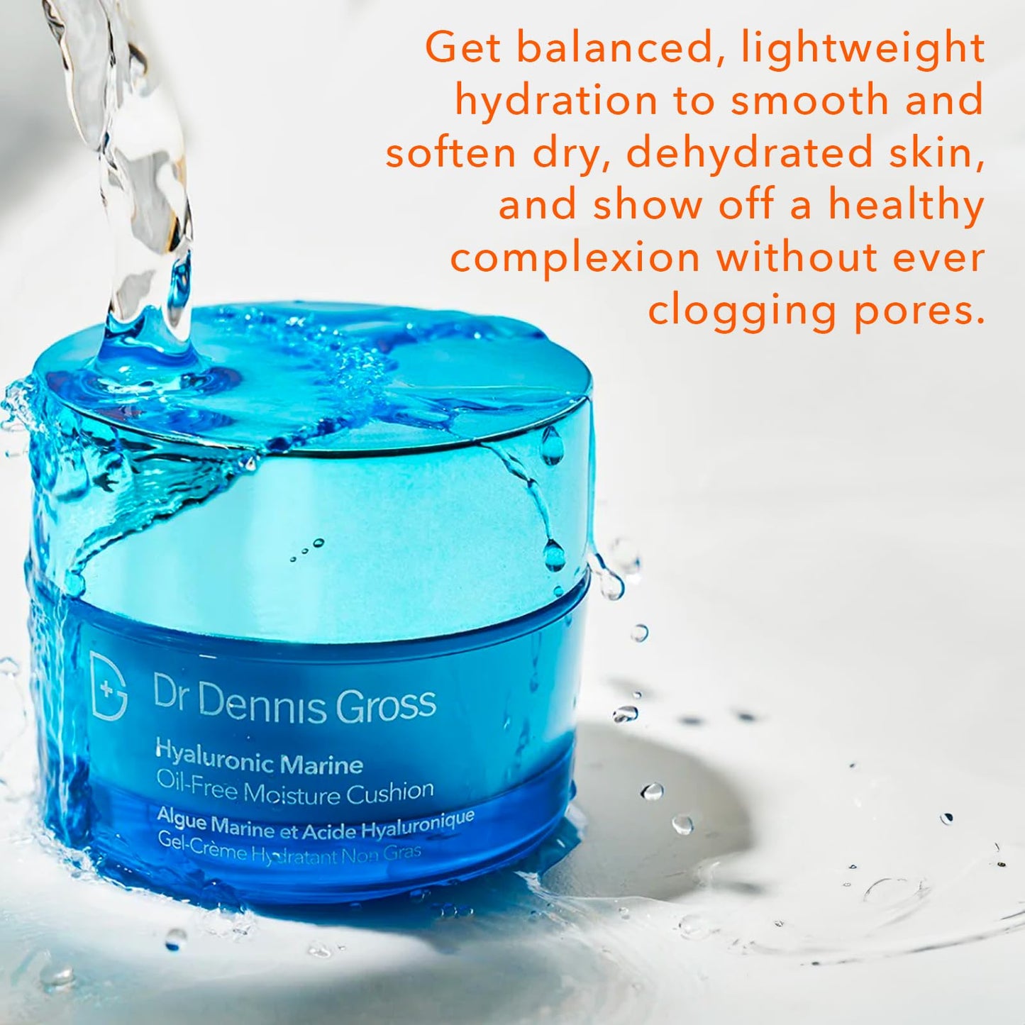 Dr Dennis Gross Hyaluronic Marine Oil-Free Moisture Cushion: for Dull, Dehydrated or Dry Skin, 2 fl oz
